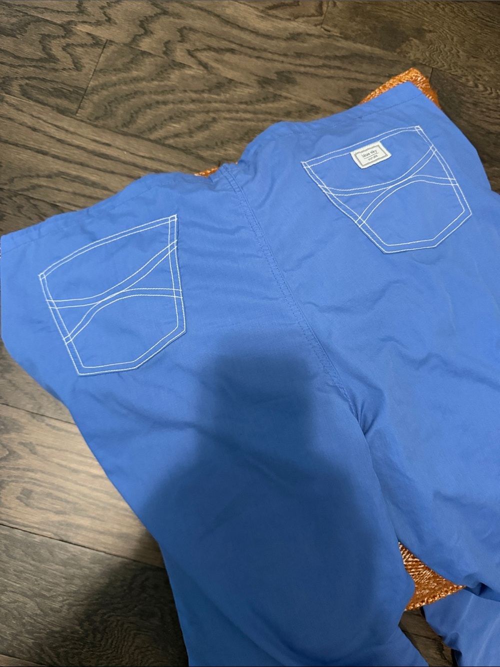 Blue women’s Drawstring Pants - Picture 3 of 3